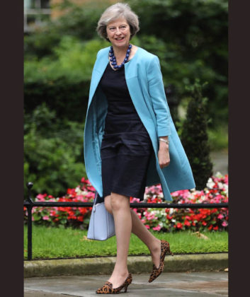 Theresa May Blue Coat